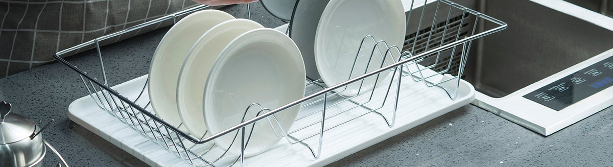 B&Z Kitchen Dish Drainer Rack Over the Sink Dish Rack Plates Holder Rack -  LARGE