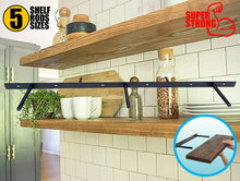 Load image into Gallery viewer, B&Z Invisible Hidden Floating Wall Shelf Brackets Extremely Heavy Duty Long Concealed Invisible Hidden
