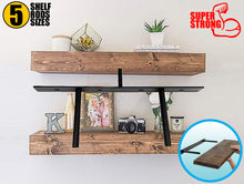 Load image into Gallery viewer, B&Z Invisible Hidden Floating Wall Shelf Brackets Extremely Heavy Duty Long Concealed Invisible Hidden