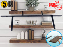 Load image into Gallery viewer, B&Z Invisible Hidden Floating Wall Shelf Brackets Extremely Heavy Duty Long Concealed Invisible Hidden