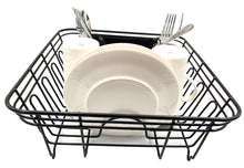 Load image into Gallery viewer, Dish Drainer, Rust Proof Dish Drying Rack, Plate Organizer + Matching Cutlery Box & Optional Dripping Tray