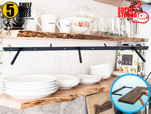 Load image into Gallery viewer, B&Z Invisible Hidden Floating Wall Shelf Brackets Extremely Heavy Duty Long Concealed Invisible Hidden