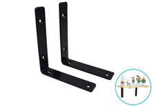 Load image into Gallery viewer, B & Z 2x Heavy Duty Shelf Brackets | Rustic Metal L Brackets for Wood & Scaffold