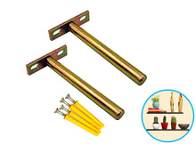 Load image into Gallery viewer, B&Z - 2Pcs Heavy Duty Concealed Floating Hidden Invisible T-Type Shelf Wall Mounted Oak Mantel Timber Scaffold Board Flying Shelf Support Brackets - Available in 8 Sizes