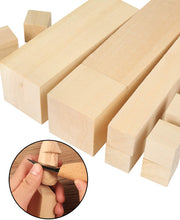 Load image into Gallery viewer, Pinewood Carving Blocks Kit – 15 & 16 Pcs Smooth Unfinished Whittling Wood for DIY Craft & Hobby (Adults & Kids)