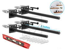Load image into Gallery viewer, B&Z Heavy Duty Long Concealed Invisible Hidden Floating Shelf Support Industrial Brackets Best for Drywall & Brickwall Blind Scaffold Board Shelve - 3 Sizes & 3 Packs