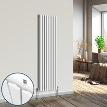 Load image into Gallery viewer, Universal Vertical Radiator Wall Mount Bracket | Designer Single Arm Support | Central Heating Radiator Fixing Kit | 5 Colors & Sizes