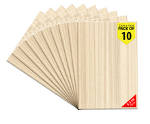 Load image into Gallery viewer, B&Z Paulownia Wood Sheets | Smooth, Easy to Cut, Nice Grain Pattern | Perfect for DIY, Pyrography, Painting, Laser Cutting, Modelling, Home Decor & Any Creative Projects