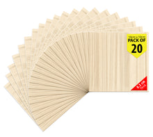 Load image into Gallery viewer, B&Z Paulownia Wood Sheets | Smooth, Easy to Cut, Nice Grain Pattern | Perfect for DIY, Pyrography, Painting, Laser Cutting, Modelling, Home Decor & Any Creative Projects