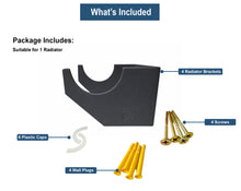 Load image into Gallery viewer, Radiator Brackets - Designer Vertical Column Dual Arm | Available in 4 Sizes & 4 Colour Options