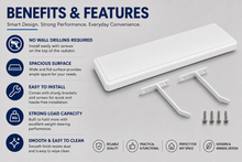 Load image into Gallery viewer, Radiator Shelf – No-Drill Radiator Top Shelf With Brackets