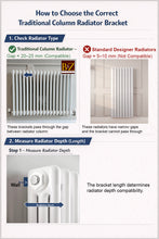Load image into Gallery viewer, Traditional column radiator brackets for cast iron radiators
