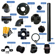 Load image into Gallery viewer, B & Z Industrial Pipe Rustic Steam Punk vintage Plumbing Pipe Shelf Design Bracket Components/Parts/Accessories/Fittings