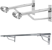 Load image into Gallery viewer, B&Z | Heavy Duty Clothes Rail Brackets for Heavy Duty Wall Mounted - Home Garments & Boutique Display Rails With Brackets | Available in 6 & 8 Foots