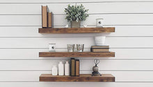 Load image into Gallery viewer, B&Z Heavy Duty Floating Shelf Brackets Long Easy to Fit Concealed Invisible Hidden Plate Bracket | Oak Mantel Timber Scaffold Board Wood Shelf - 5 Sizes & 3 Packs