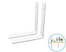 Load image into Gallery viewer, B & Z 2x Heavy Duty Shelf Brackets | Rustic Metal L Brackets for Wood & Scaffold