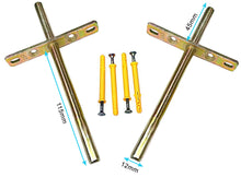 Load image into Gallery viewer, B&Z | Heavy Duty Long Concealed Invisible /Hidden/Floating Shelf Support Cross Brackets For Fixing Oak Timber Mantel Timber Scaffold Board Shelf Support Brackets- Pair