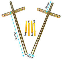 Load image into Gallery viewer, B&Z | Heavy Duty Long Concealed Invisible /Hidden/Floating Shelf Support Cross Brackets For Fixing Oak Timber Mantel Timber Scaffold Board Shelf Support Brackets- Pair