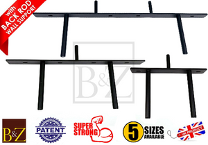 B&Z Invisible Hidden Floating Wall Shelf Brackets Extremely Heavy Duty Long Concealed Invisible Hidden