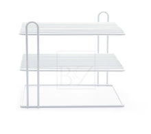 Load image into Gallery viewer, B&Z 3 Tier Cabnet Dish Rack - Corner Dish Organizer - Cabnet Storage Shelf rack - Work Top Kitchen Plate Organizer | Heavy Duty, Multipurpose, Spacious & Rust Free - (25 x 25 x 20.5cm)