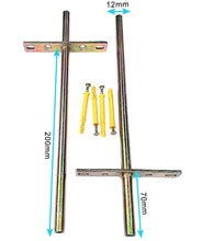 Load image into Gallery viewer, B&Z | Heavy Duty Long Concealed Invisible /Hidden/Floating Shelf Support Cross Brackets For Fixing Oak Timber Mantel Timber Scaffold Board Shelf Support Brackets- Pair