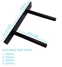 Load image into Gallery viewer, B&Z Custom Made Plate Shelf Brackets | Heavy Duty Floating Concealed Mantel Oak Shelf Support Wall Mount Scaffold Board Flying Shelve For Dry & Brick Wall - 5 Sizes