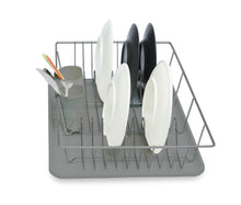 Load image into Gallery viewer, B&Z Extra Wide Kitchen Dish Drainer Rack, Over the Sink Draining Board, On Counter Plate Rack, Dish Drying Rack, Plate Organizer + Removable Cutlery Box & Drip Tray | 3 Colors