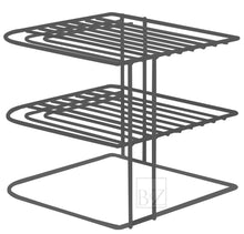 Load image into Gallery viewer, B&Z Cabnet Storage Shelf rack - 3 Tier Cabnet Dish Rack - Corner Dish Organizer - Work Top Kitchen Plate Organizer | Heavy Duty, Multipurpose, Spacious & Rust Free - (22.5 x 22.5 x 20cm)