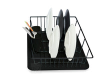 Load image into Gallery viewer, B&Z Extra Wide Kitchen Dish Drainer Rack, Over the Sink Draining Board, On Counter Plate Rack, Dish Drying Rack, Plate Organizer + Removable Cutlery Box & Drip Tray | 3 Colors