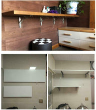 Load image into Gallery viewer, B&Z Heavy Duty Folding Shelf Brackets Stainless Steel Collapsible (Pair)