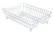 Load image into Gallery viewer, B&Z Large Dish Drainer, Rust Proof Plate Drying Rack, Over the Sink Dish Rack, On Counter with Removable Utensil Holder Cutlery Tray Kitchen Storage - (45.5 x 29.6 x 12.6cm)