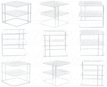 Load image into Gallery viewer, B&Z Cabnet Storage Shelf rack - 3 Tier Cabnet Dish Rack - Corner Dish Organizer - Work Top Kitchen Plate Organizer | Heavy Duty, Multipurpose, Spacious & Rust Free - (22.5 x 22.5 x 20cm)