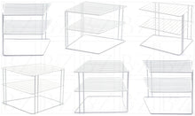 Load image into Gallery viewer, B&Z Cabnet Storage Shelf rack - 3 Tier Cabnet Dish Rack - Corner Dish Organizer - Work Top Kitchen Plate Organizer | Heavy Duty, Multipurpose, Spacious & Rust Free - (25 x 25 x 19.5cm)