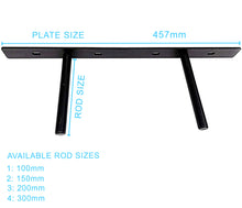 Load image into Gallery viewer, B&Z Custom Made Plate Shelf Brackets | Heavy Duty Floating Concealed Mantel Oak Shelf Support Wall Mount Scaffold Board Flying Shelve For Dry & Brick Wall - 5 Sizes