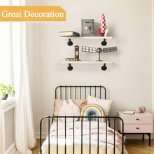 Load image into Gallery viewer, B&Z 2X Industrial Pipe Shelf Brackets Vintage Steam Punk Shelf Bracket for Book Shelf Floating Shelves Plumbing Pipe Shelf for Oak Mental Scaffold Board - 3 Sizes & 2 Packs