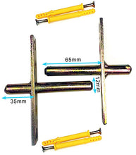 Load image into Gallery viewer, B&Z | Heavy Duty Long Concealed Invisible /Hidden/Floating Shelf Support Cross Brackets For Fixing Oak Timber Mantel Timber Scaffold Board Shelf Support Brackets- Pair