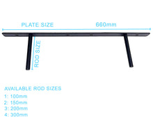 Load image into Gallery viewer, B&Z Custom Made Plate Shelf Brackets | Heavy Duty Floating Concealed Mantel Oak Shelf Support Wall Mount Scaffold Board Flying Shelve For Dry & Brick Wall - 5 Sizes