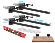 Load image into Gallery viewer, B&Z Heavy Duty Long Concealed Invisible Hidden Floating Shelf Support Industrial Brackets Best for Drywall & Brickwall Blind Scaffold Board Shelve - 3 Sizes & 3 Packs