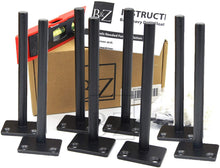 Load image into Gallery viewer, B&Z Heavy Duty Long Concealed Invisible Hidden Floating Shelf Support Industrial Brackets Best for Drywall & Brickwall Blind Scaffold Board Shelve - 3 Sizes & 3 Packs