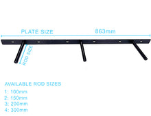 Load image into Gallery viewer, B&Z Custom Made Plate Shelf Brackets | Heavy Duty Floating Concealed Mantel Oak Shelf Support Wall Mount Scaffold Board Flying Shelve For Dry & Brick Wall - 5 Sizes