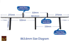 Load image into Gallery viewer, B&Z Invisible Hidden Floating Wall Shelf Brackets Extremely Heavy Duty Long Concealed Invisible Hidden