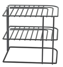 Load image into Gallery viewer, B&Z Cabnet Storage Shelf rack - 3 Tier Cabnet Dish Rack - Corner Dish Organizer - Work Top Kitchen Plate Organizer | Heavy Duty, Multipurpose, Spacious & Rust Free - (22.5 x 22.5 x 20cm)
