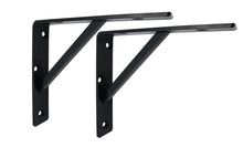 Load image into Gallery viewer, B & Z 2x Heavy Duty Shelf Brackets | Rustic Metal L Brackets for Wood & Scaffold