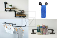 Load image into Gallery viewer, B & Z Industrial Pipe Rustic Steam Punk vintage Plumbing Pipe Shelf Design Bracket Components/Parts/Accessories/Fittings