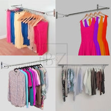 Load image into Gallery viewer, B&Z | Heavy Duty Clothes Rail Brackets for Heavy Duty Wall Mounted - Home Garments & Boutique Display Rails With Brackets | Available in 6 & 8 Foots