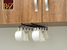 Load image into Gallery viewer, B&Z Shelf Mug Holder, Cabinet Cup Rack, Spider Mug Holder - Chrome Plated Metal | Heavy Duty, Spacious & Multi Functional | 2 Sizes, 2 Colors