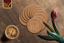 Load image into Gallery viewer, B&Z - 12 X Cork Cup Coasters Plain Round Thermal Insulation Cork Placemat Coffee,Tea ,Drink, Mug Pad Non-Slip Mat Coasters Set of 12 | 10cm x 10cm x 0.6cm