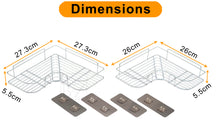 Load image into Gallery viewer, B&Z Corner Shower Rack, Drill Free - Shower Caddy, Corner Shelf, Bath Caddy, Storage Basket, Shower Shelf, Wall Space Organizer, Home Storage Solution, | 2 Pcs - 3 Colors