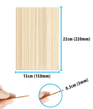Load image into Gallery viewer, B&Z Paulownia Wood Sheets | Smooth, Easy to Cut, Nice Grain Pattern | Perfect for DIY, Pyrography, Painting, Laser Cutting, Modelling, Home Decor & Any Creative Projects