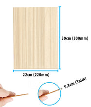 Load image into Gallery viewer, B&Z Paulownia Wood Sheets | Smooth, Easy to Cut, Nice Grain Pattern | Perfect for DIY, Pyrography, Painting, Laser Cutting, Modelling, Home Decor & Any Creative Projects